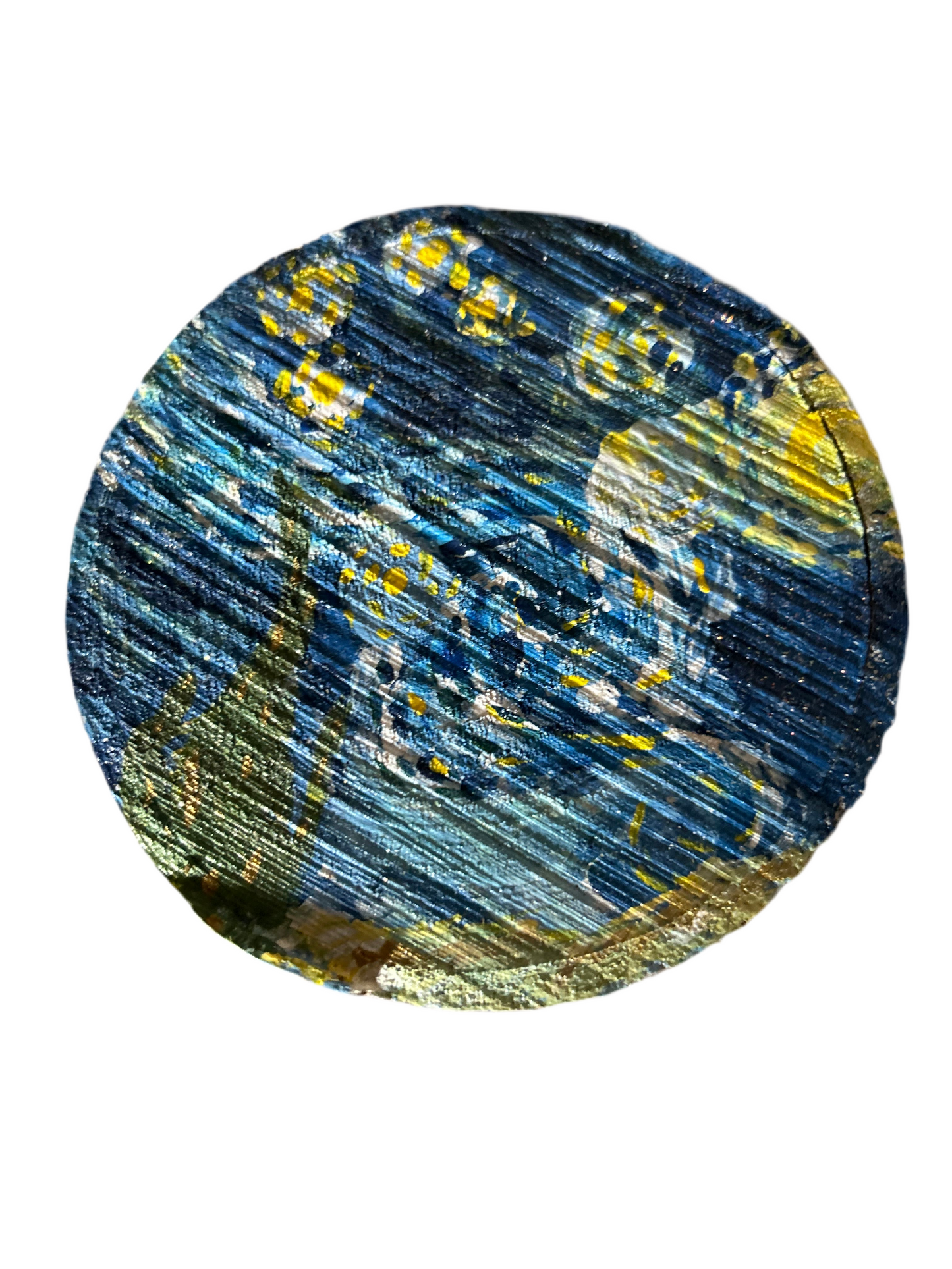 Rendition of Starry Night on Wood