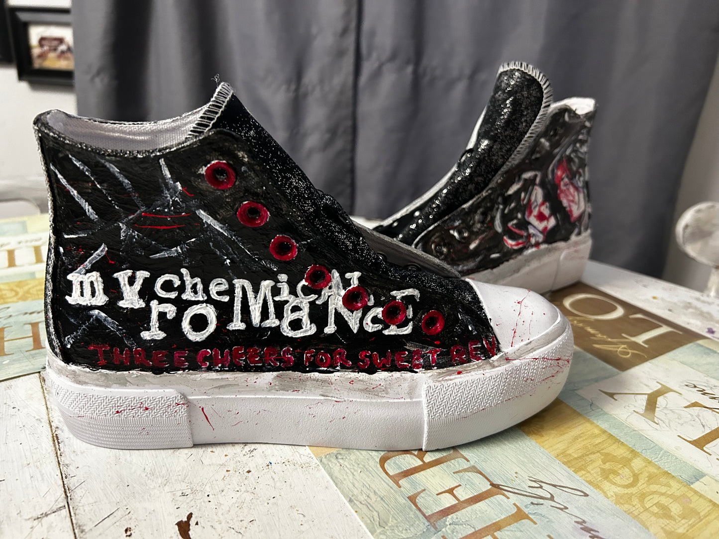 My Chemical Romance hand painted shoes size 6